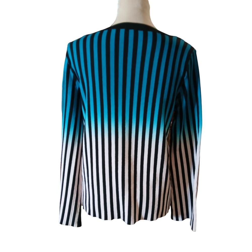 INC Womens Long Sleeve Vertical Striped Ombre Knit Sweater Top Size Med Bold - Picture 6 of 12